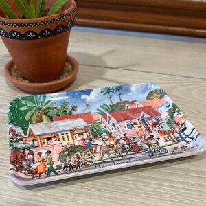 Jill Walker Barbados Postcard Trinket Tray